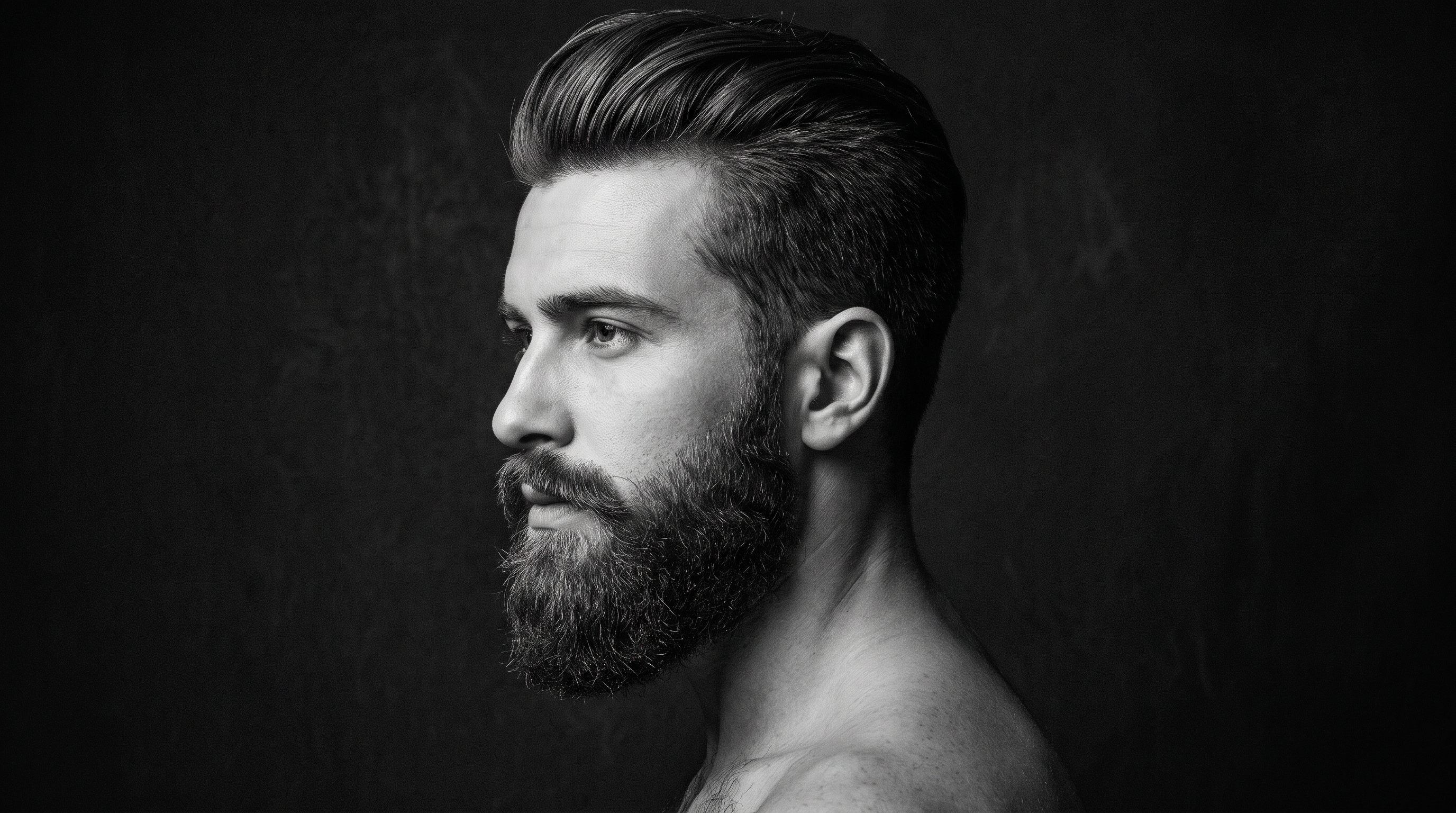 Retrato de corte clásico y perfilado de barba en Buena Barba